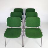 Set of 6 G.Piretti chairs for Castelli