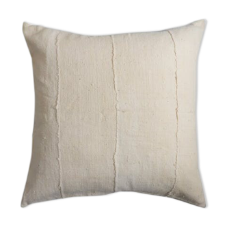 Housse de coussin bogolan crème 40 cm