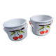 2 pots terrines déco cerises Vintage