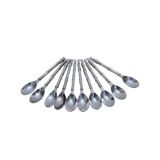Vintage Silver Plated Bamboo Motif Teaspoons, from the 80s