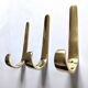 Wall hooks, hooks, 1950s modernist design attributed to carl auböck, vintage, brass