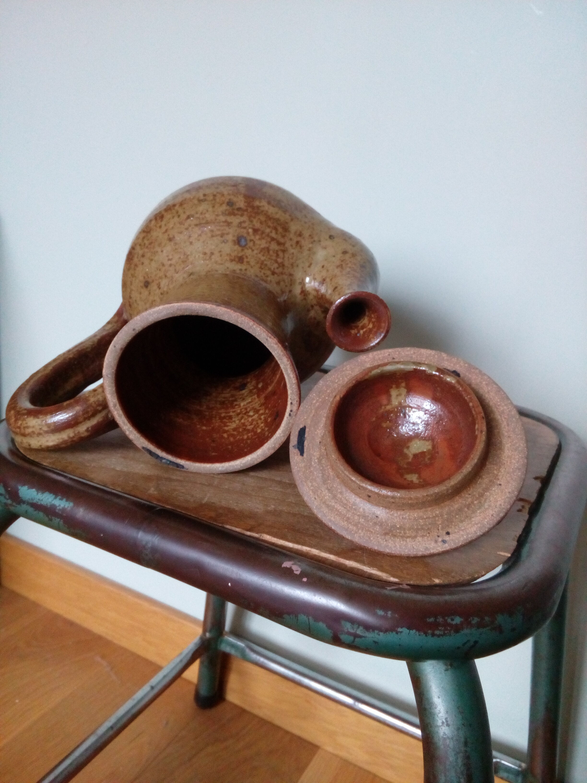 Teapot in pyrity sandstone