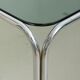 Tubular coffee table with smoked glass top, 1970s