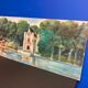 Oil painting on vintage cardboard