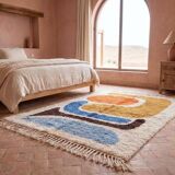Large natural wool rug 200x300 cm