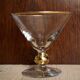 Série de 6 coupes à champagne cerclée or