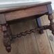 Antique solid wood stool, vintage decor