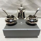 Set of three pieces pepper bowl, salt shaker pepper mill Puiforcat Paris