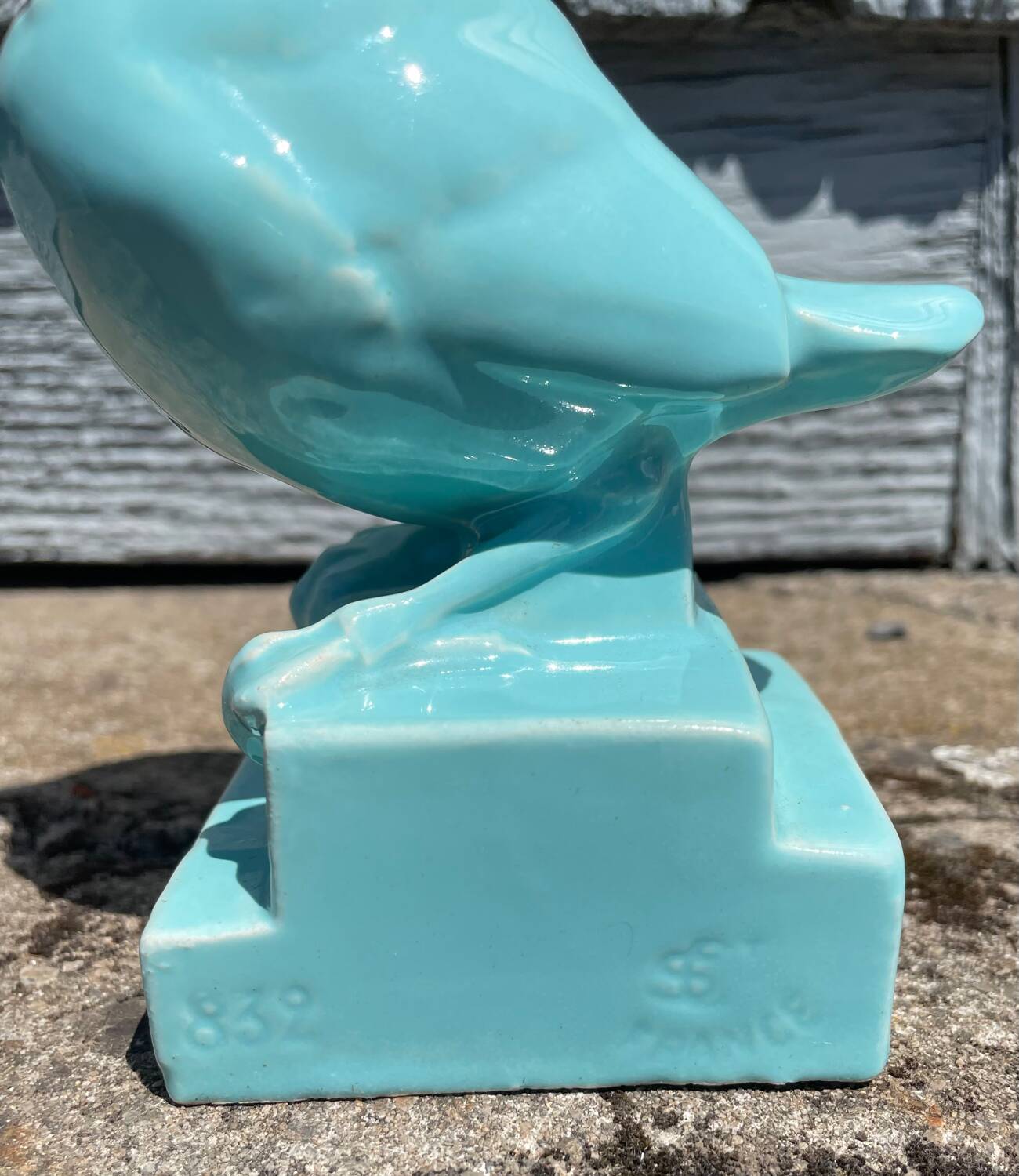 Art deco ceramic bird by st clement signed h. guingot 1930