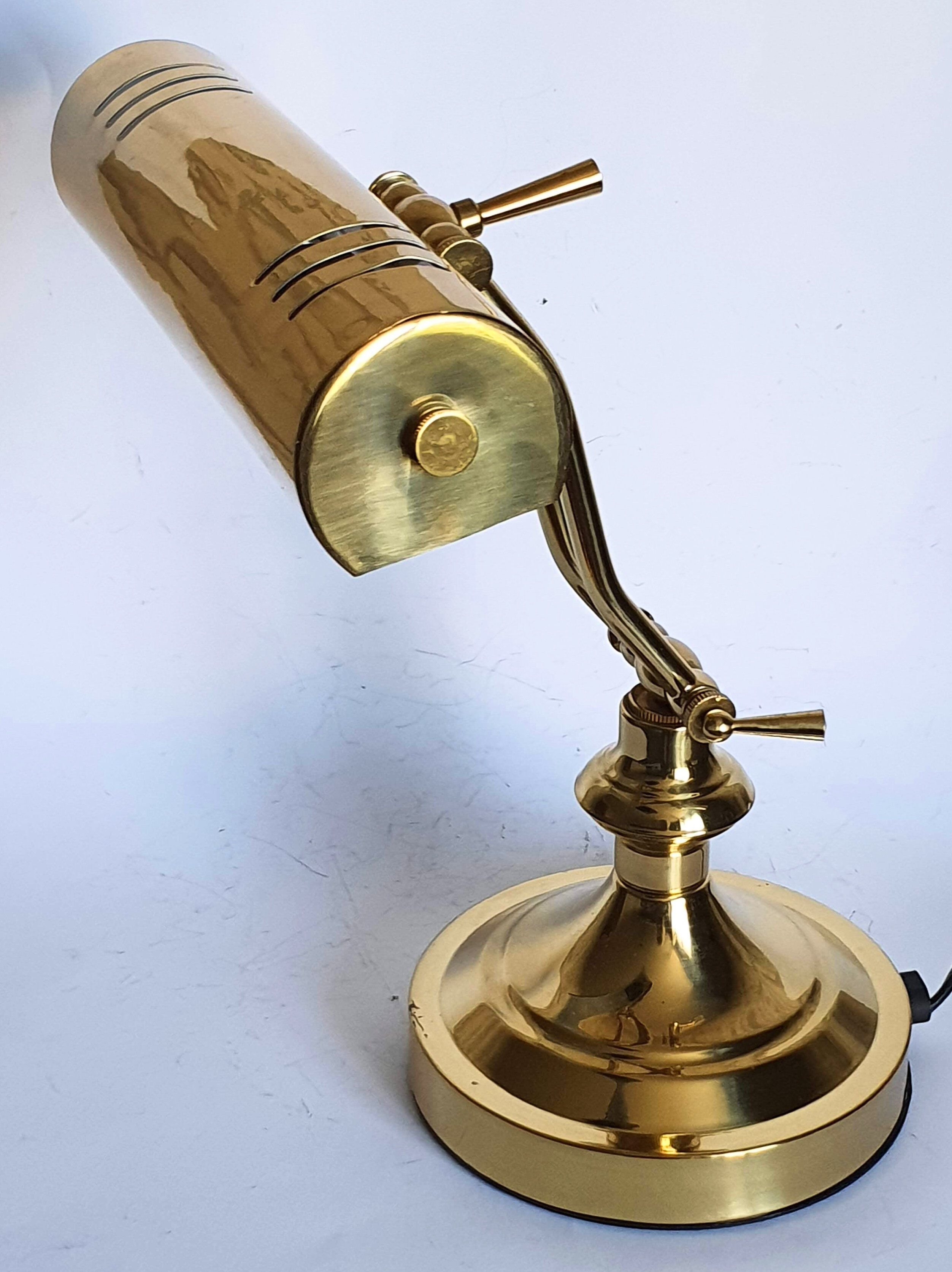 Brass notary or banker's lamp