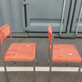 Set of 4 vintage chrome antique chairs