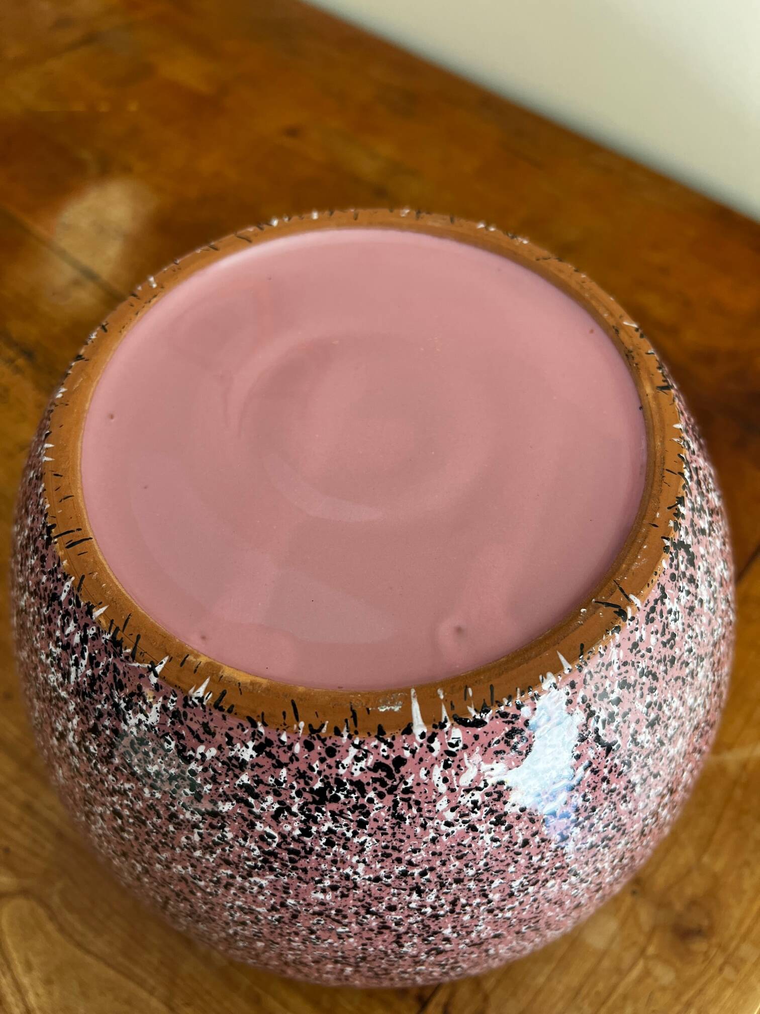 Pink memphis-style vase