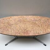 Table basse acier avec plateau en marbre