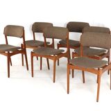 Set of 6 Erik Buch dining chairs 'Kongvund' - danish design teak