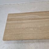 Italian Rectangle Coffee Table in Travertine, 1980s