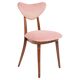 Mid-century light pink velvet heart-shaped chair, Europe, 1960s.