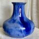 Grand vase Grés flammé bleu vintage 1930