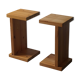 Pair of Scandinavian Modern, Brutalist Night Stands in Solid Pine, 1970s