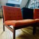 Paire chauffeuses scandinaves vintage