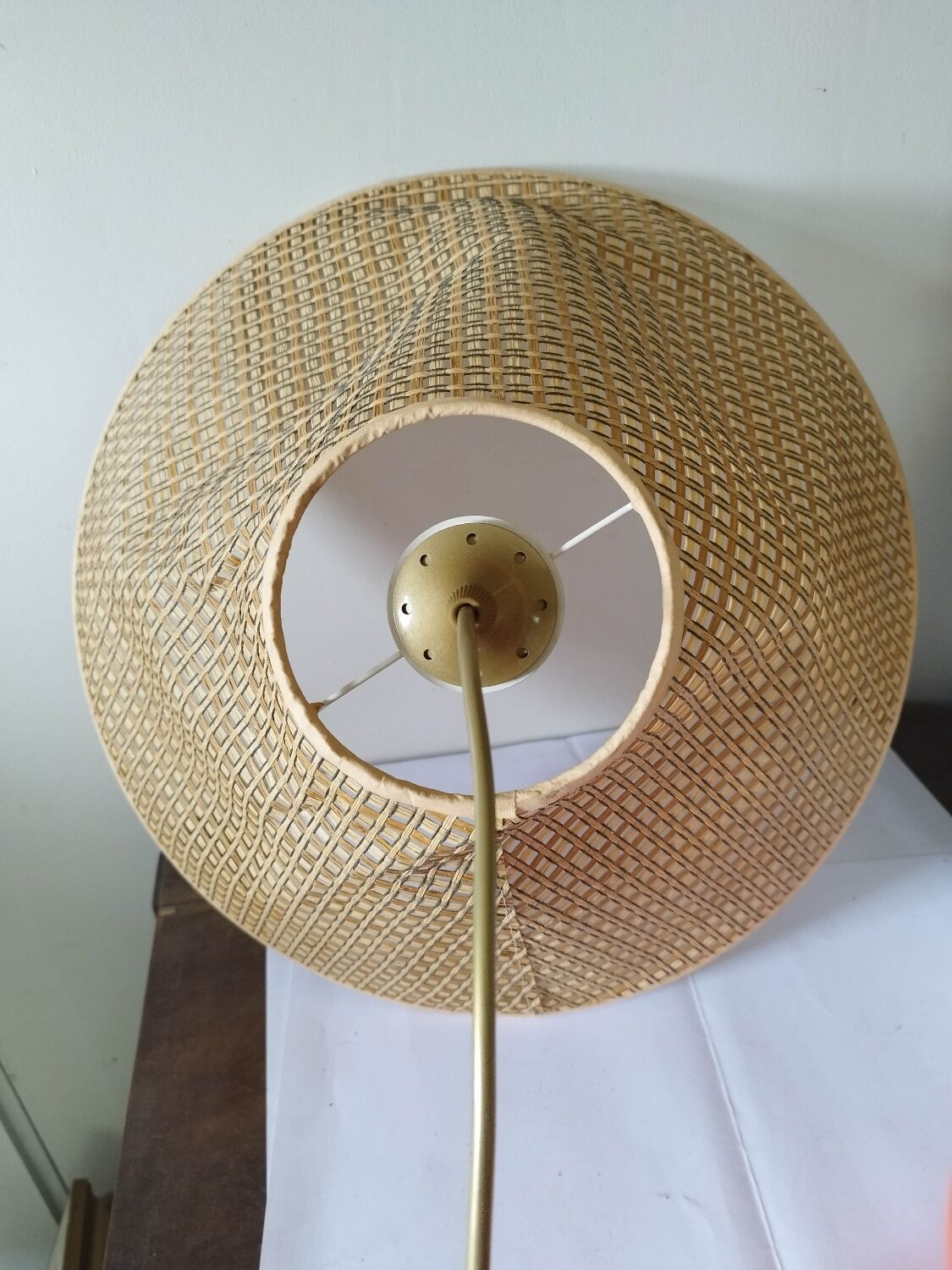 Lampshade suspension braided straw + fixing