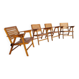 Set of 4 vintage folding armchairs