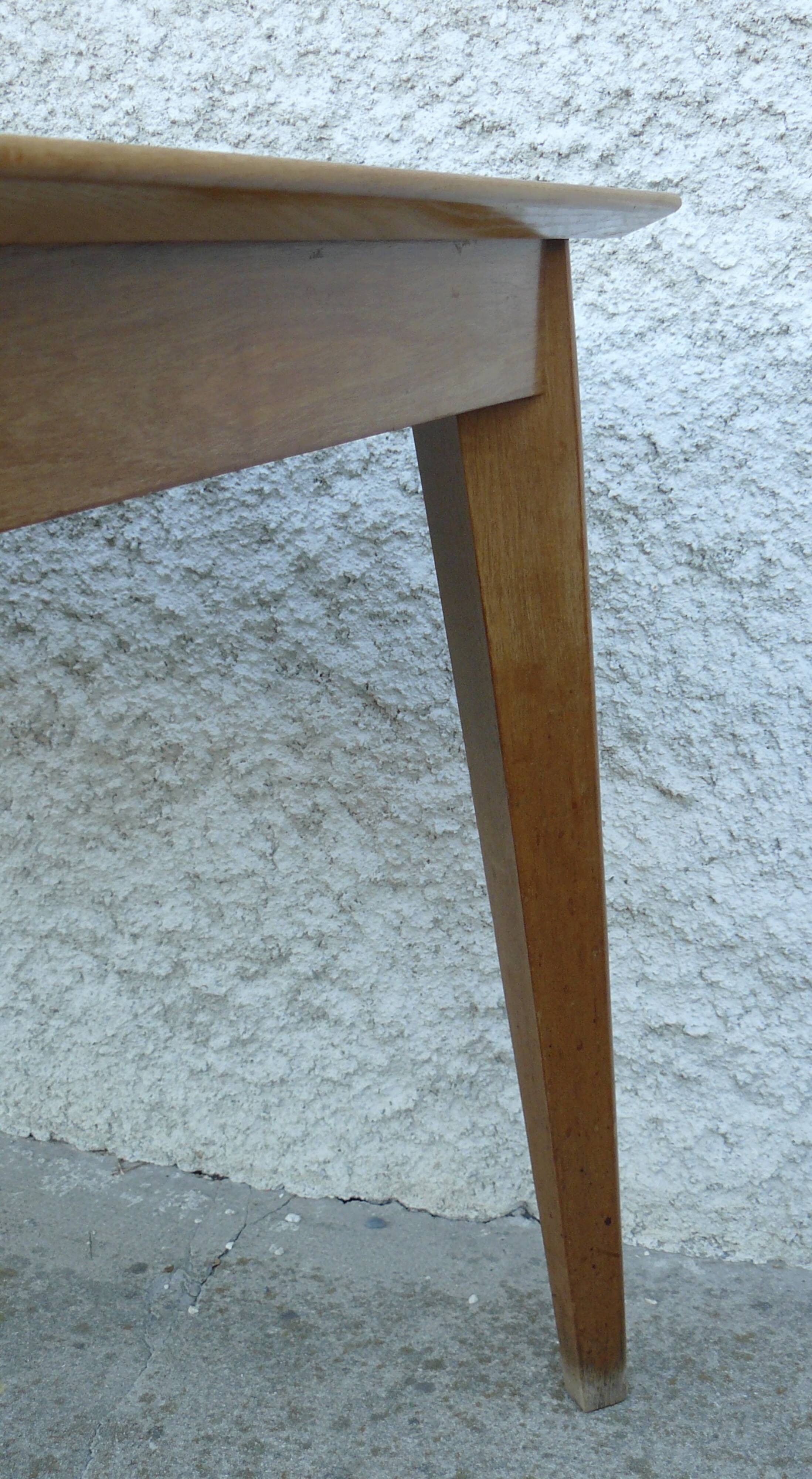 Dining room table with vintage compass legs 1950