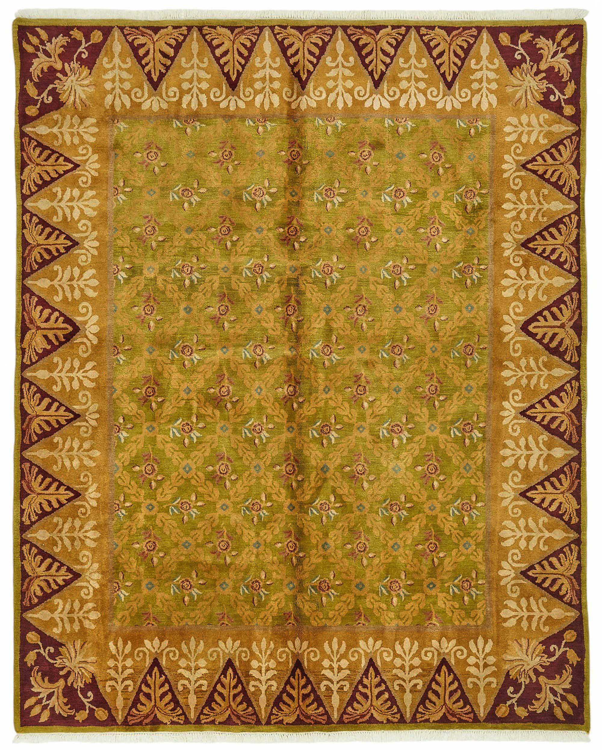 Turkish Handknotted Wool Oushak Rug 231 cm x 287 cm