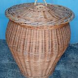 Basket 57cm woven rattan pot shape