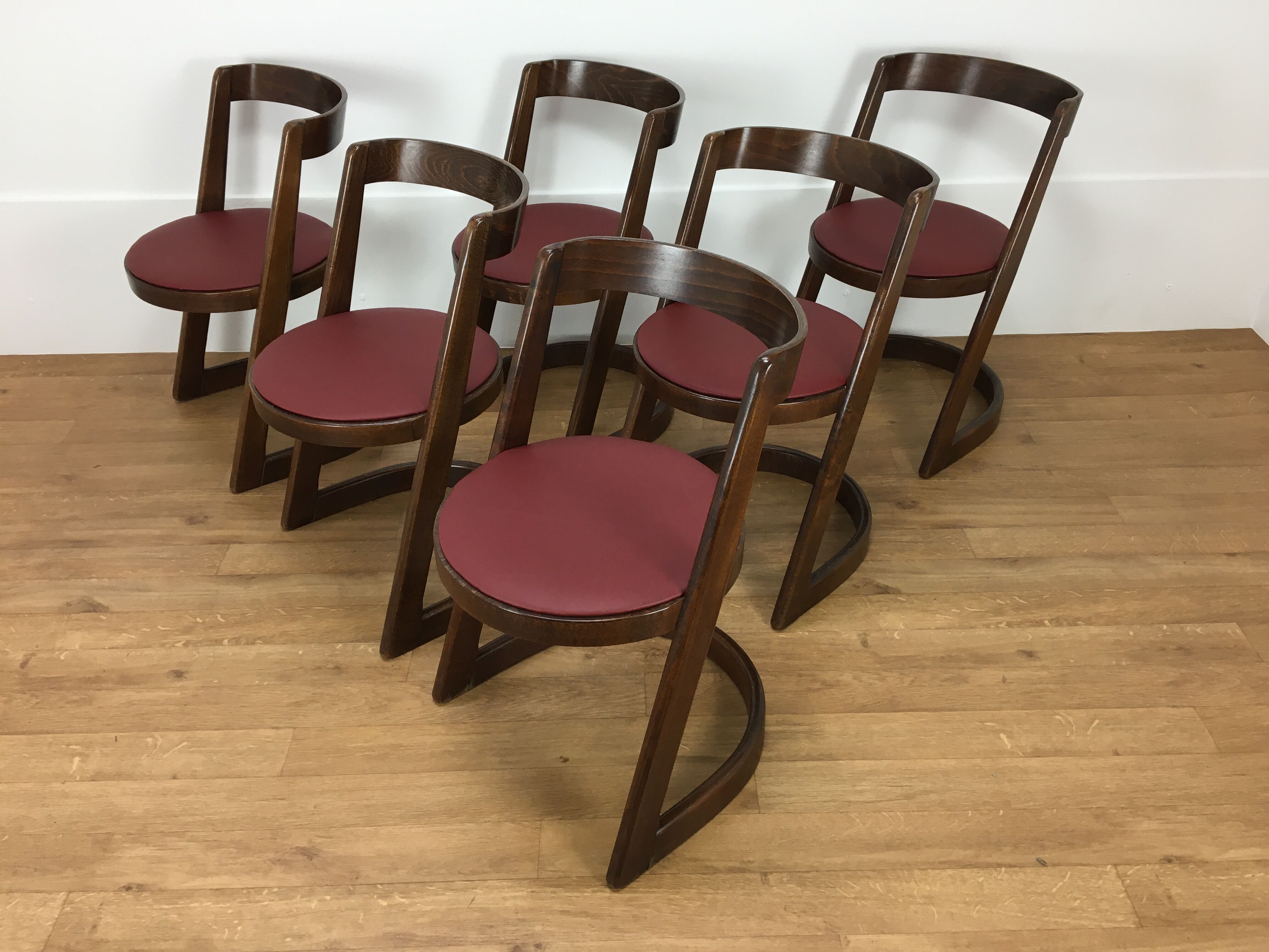 Set of 6 chairs Baumann Halfa design 70's