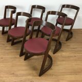 Set of 6 chairs Baumann Halfa design 70's