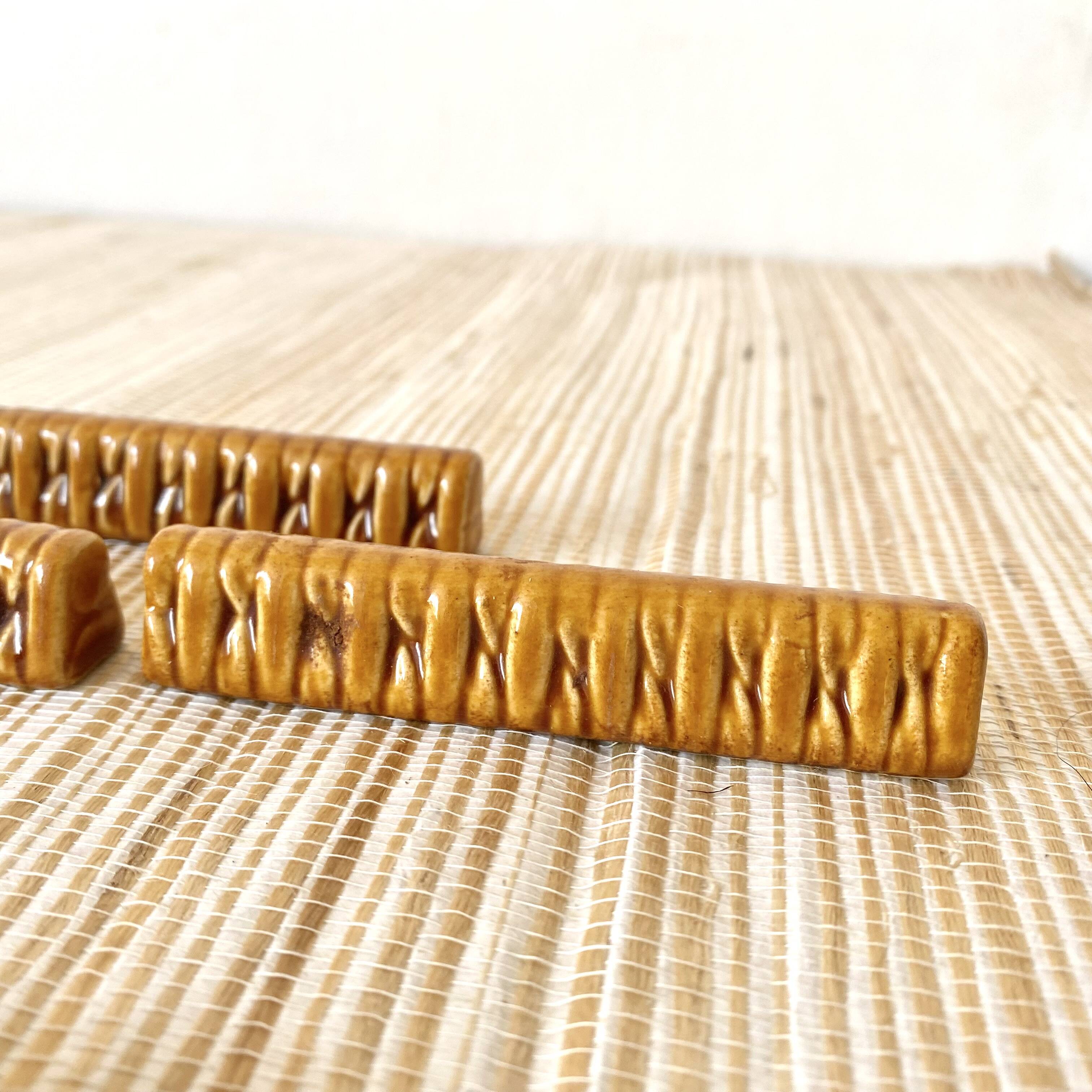 Braided effect ceramic knife holders, 1950s