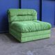 Paire de chauffeuses velours 70's