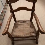 Children's armchair in canework