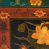 Antique Chinese Dark Colored Trunk with Floral Motifs (c.1900) #2