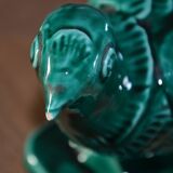 Green glazed ceramic pigeon FPP Vallauris