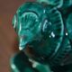 Green glazed ceramic pigeon FPP Vallauris