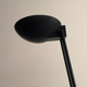 Adjustable modernist floor lamp black lacquered metal Italian 80s