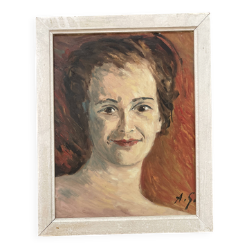 Tableau - Portrait of a woman with short hair - vintage