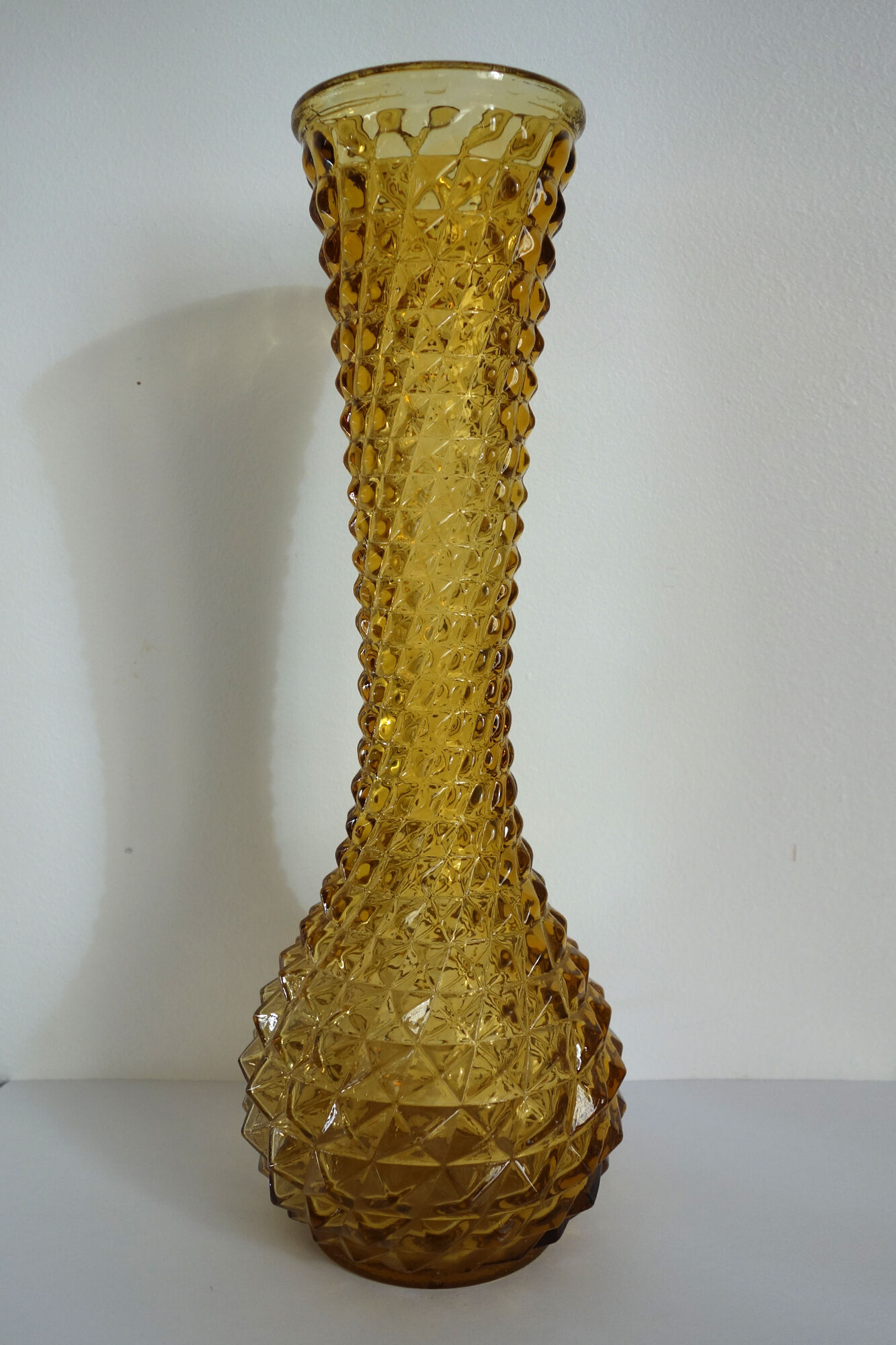 Italian bubble vase Empoli glass