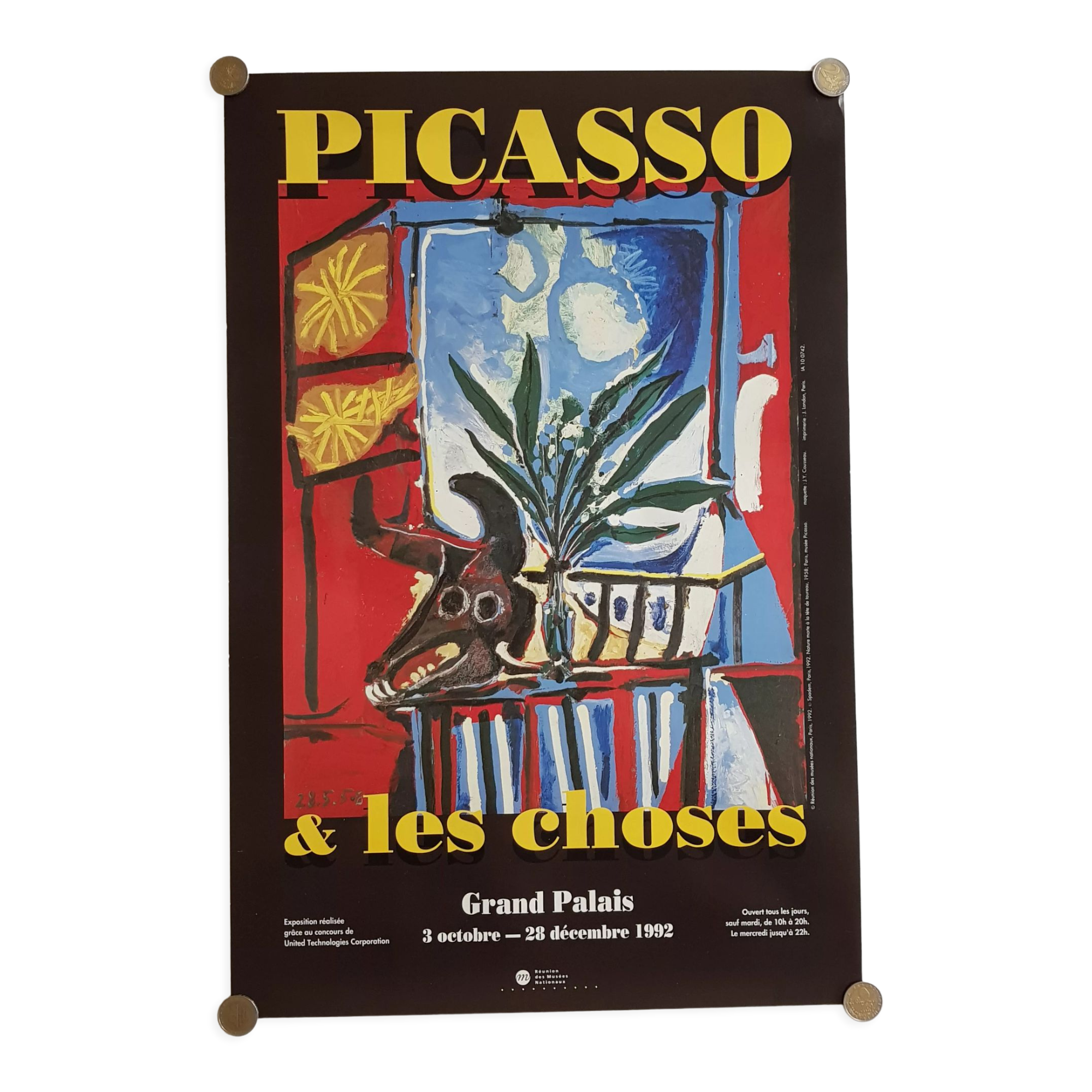 Afiche de l'exposition Picasso et les choses, années 1990