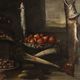 Old painting of still life with fish and snails, oil on canvas from the 1600s.