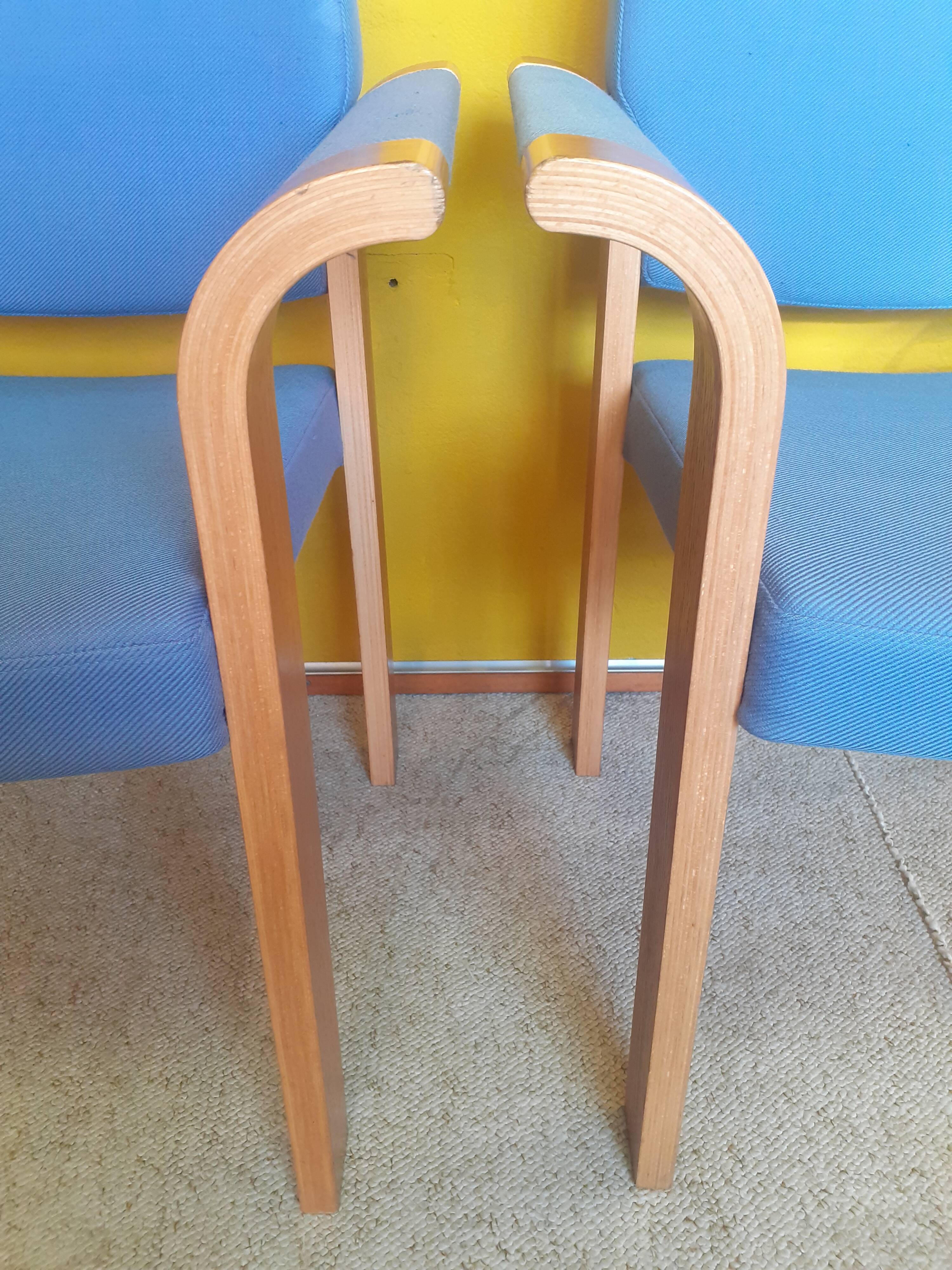 Pair of Danish armchairs, design Thygesen and Sorensen, edition Magnus Olesen