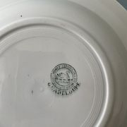 Set of 7 mismatched hollow plates Terre de Fer XIXth