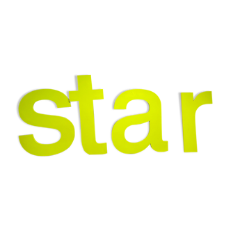 Lettres enseigne star