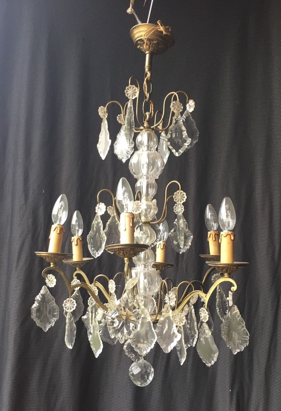Old chandelier with tassels