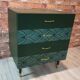 Chest of drawers 1960s renovated green
