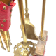 Old bronze chimney servant shovel broom bellows and clamp