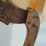 Wooden armchair and mulched seat