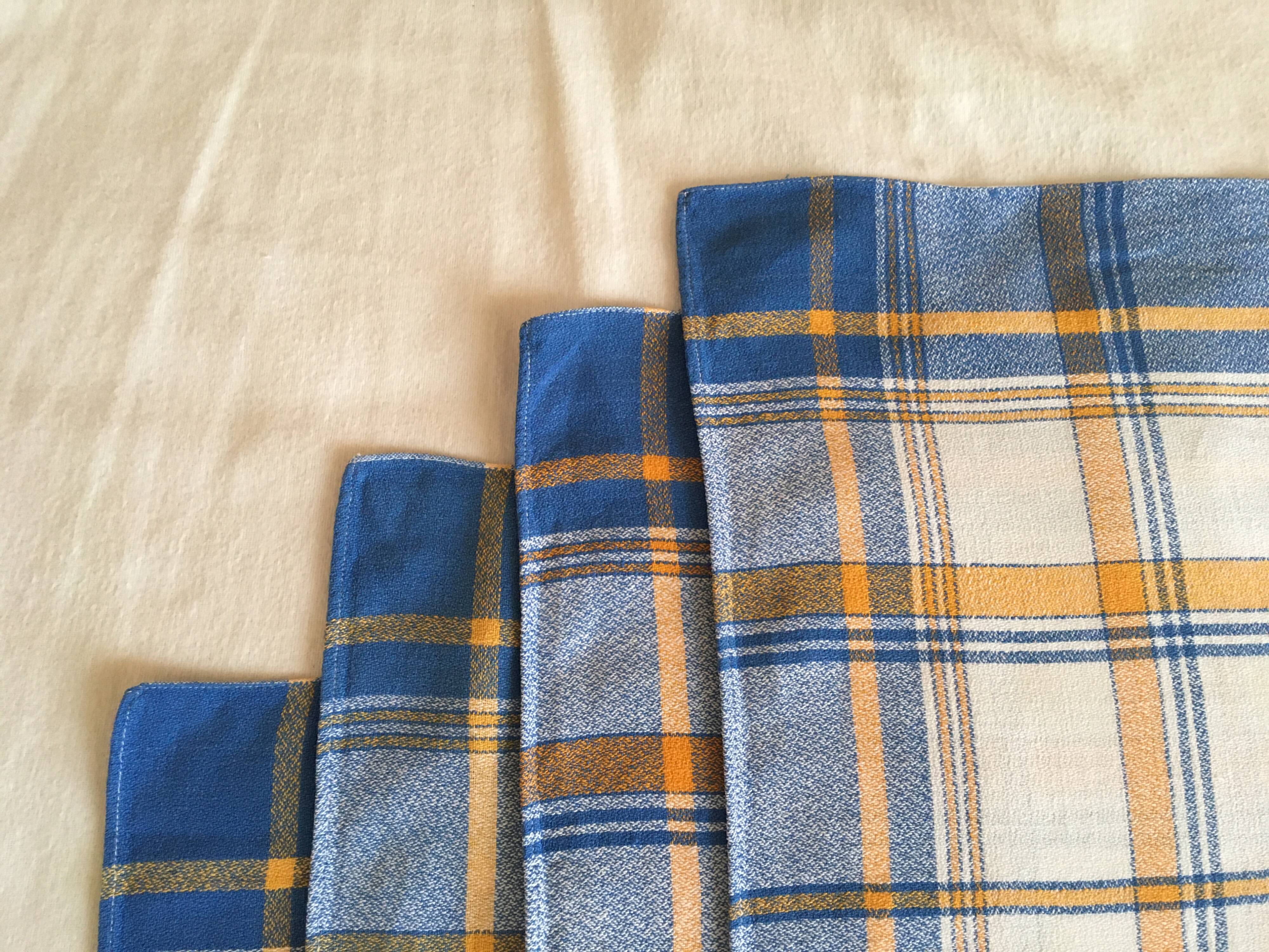 4 blue bistro napkins 50 x 47