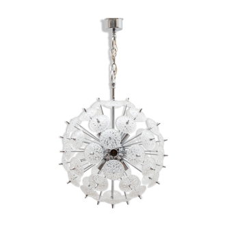 Sputnik crystal chandelier by Val st Lambert, Belgium